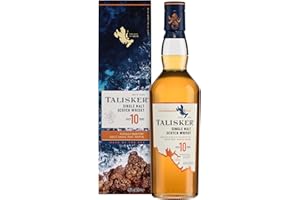 Talisker 10 Year Old Single Malt Scotch Whisky | 45.8% vol | 70cl | Rich & Deep Character | Ruggedly Maritime | Perfect for Whisky Lovers | with Gift Box