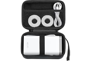 ‎NELKO Nelko Original Case kompatibel P21 Etikettendrucker, kompatibel mit den meisten Mini-Etikettendruckern, Halter für Etikettierer, Drucker & Beschriftungsbänder, Box mit Netztasche für Batterien Zubehör