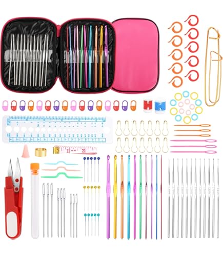 Set Uncinetti Kuppt Con Accessori - Kit Completo Per Principianti E Esperte, Custodia Viola - Foto 11