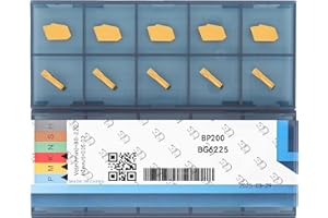 CDBP Plaquette de rechange GTN-2(SP200) pour outils de découpe SPB226/232, Revêtement CVD Jaune, 10 Pièces