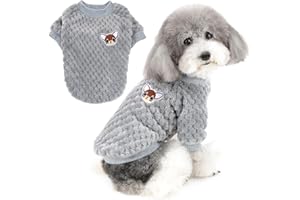 ZUNEA Sweter dla małego psa, szczeniak, płaszcz, zimowy, ciepły, polarowy sweter dla psów, chłopców, dziewczynek, super miękkie ubrania dla zwierząt, odzież chihuahua, kot, odzież wierzchnia na zimną