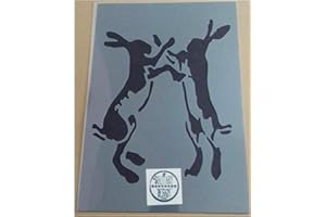SOLITARYDESIGN Shabby Chic Stencil Hares Boxing Rabbit bunny Rustic Mylar Vintage A4 297x210mm wall + Furniture