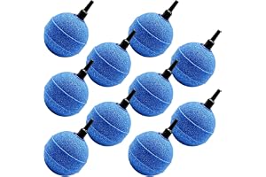 Dljkhzde Akvarium luftsten boll 5 cm bubbelsten för fisk tank | Set med 10 delar, för akvarium och damm, jämn bubbeldispensering, sfärisk form, syreförsörjning