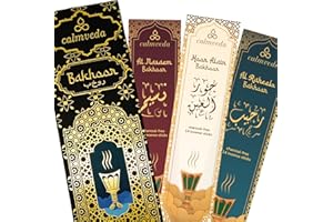 Calmveda Arabian Oud Bakhoor Incense Sticks - بخور اماراتي (3 Variants, 42 Count) Deep Warm Arabic Incense Like Al Nasaem, Hoor Alain & Al Raheeb Oud Bukhoor | Perfect Islamic Gifts or Eid Gifts