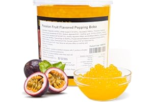 BODUO Passion Fruit Popping Boba for Bubble Tea (3KG), Bursting Boba Pearls Bubble with Real Fruit Juice For Shakes, Dessert, Smoothie | 100% Vegan & Glutenfree, No Artificial Colors