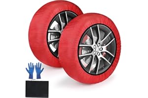 SWAWIS Chaussette Neige 1 Paire Chaussette Neige Voiture Homologué EN16662-1 Chaussette Pneu Neige Chaussettes à Neige Chaine Neige Chaussettes Résistant à L'abrasion et à la Déchirure, Taille M