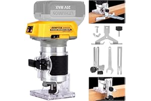 ANUPTTA Electric Hand Palm Router Compatible with Dewalt,Power Brushless Wood Router Table Tool,No-Load Speed 10000-30000RPM with 3.5Pounds Router Bits Ranging from 1/4 in,to 5/8 in（Body only）