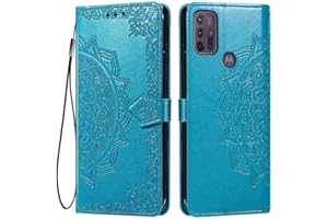 HONLEN Custodia per Motorola Moto g10 / G20 / G30 Cover, (6.5" Inches) Premium PU Pelle Wallet Magnetica Flip Case con Stampata Mandala, 3 Slot Schede, Stand Cover