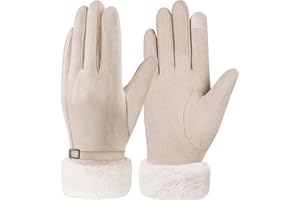 Lureon Guanti da donna invernali caldi touch screen