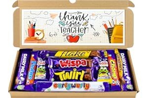 SWEETIE BOUQUETS Thank You Teacher Gift | Letter box Chocolate Hamper Selection Box | 10 Fullsize Dairy Milk Chocolate bars | Ideal Gifts For Teachers