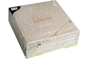 ‎PAPSTAR Papstar, 50 Servietten "ROYAL Collection" 1/4-Falz 40 cm x 40 cm grau "Casali", #84889