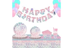 TUKIIE Partygeschirr Set für 16 Gäste, 130 Teile Pappteller Kindergeburtstag Set, Kindergeburtstag Deko Pappteller Set für Babydusche Geburtstagsparty