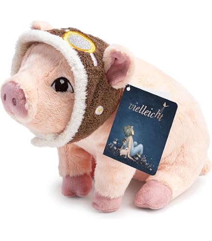 Steiff Sissi, Cochon En Peluche Couché 22cm, Rose Pâle, Doux Et Lavable