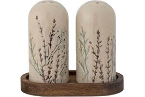 Bloomingville - Bea Salz- und Pfefferstreuer-Set, Natur, Steingut (82058377)