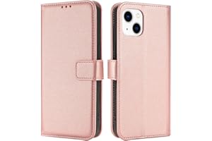 TQIAHF Coque pour iPhone 15 Coque Etui avec Porte Carte à Rabat Clapet Portefeuille en Cuir Pochette Magnétique Antichoc Flip Case Étui Cover Housse Protection Coque pour iPhone 15,Or Rose