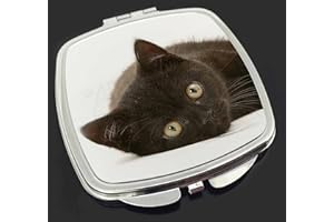 Advanta Group Stunning Black Cat Make-Up Compact Mirror Stocking Filler Gift