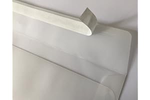 DERMEGADEAL 100 sobres transparentes, C5 = 229 x 162 mm, cierre autoadhesivo con tira, 100 g/m²