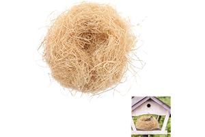 SULIUDAJI Grasseide Nistmaterialien für Kolibri natürliche Kokosfaser Natürliche Vogelbaumaterialien Raffiagras Nest Baumaterial Gewebte Materialien für Vogelnester Vogelhausmaterial