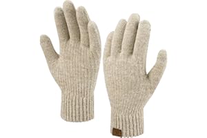 Bequemer Laden Donna Invernale Termici Touch Screen Guanti in Maglia con Elastici Polsini