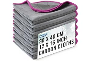 Ekedalen Panni Magic Microfibra Carbonio 6X, 400GSM Asciugamani Senza Aloni Catturapolvere, Strofinacci Pulire per Vetri Pavimenti Bagno Casa Cucina Auto Moto, Stracci Pulizia Riutilizzabili, Viola