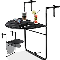 VidaXL Balkontisch Klappbar Rot - 60x40cm Stahl Hängetisch Für Balkon