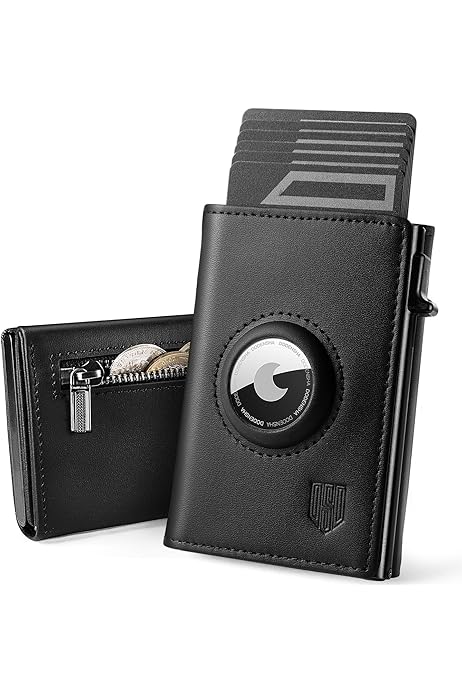 Carteras Para Hombre Cartera Con Llavero Para Airtag Bloqueo