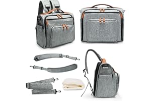 MISS FONG Baby Changing Bag Nappy Changing Bag Baby Bag For Mum & Dad Diaper Bag Multifunction Travel bag Unisex Baby Bags for Boys Girls