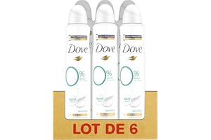 Dove Déodorant Femme Spray 0% Hypoallergenique, anti-irritation, sans alcool, protection & soin 48h, testé dermatologiquement (Lot de 6x200mL)