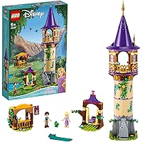 LEGO Disney Princess La Torre di Rapunzel, Set Costruzioni con Mini Bamboline e Figura di Animale Giocattolo, Idea Regalo Fan