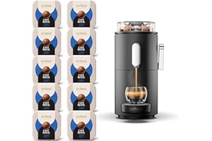 CAFE ROYAL SWITZERLAND PROFESSIONAL Machine à Café CoffeeB Globe Noir 1.3L avec 90 Coffee Balls Lungo - 100% Compostables