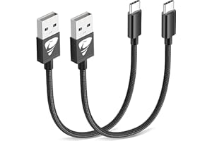 AIONEUS Cable USB C Courte [0.5M/Lot de 2] Câble USB C Charge Rapide 3A Fil Chargeur Type C Tressé Cable USB vers USB C pour Samsung Galaxy S20 S21 S22 S23 S9 S10 A32 A40 A42 A60 A70 A72 A90,PS5,Switch