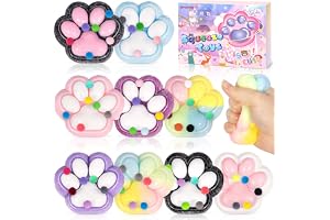 CYJJYZ 9 delar katttass squishy, squishy tass, kattklo squishy leksak, avslappning stresslindring, katttass klämleksak, f