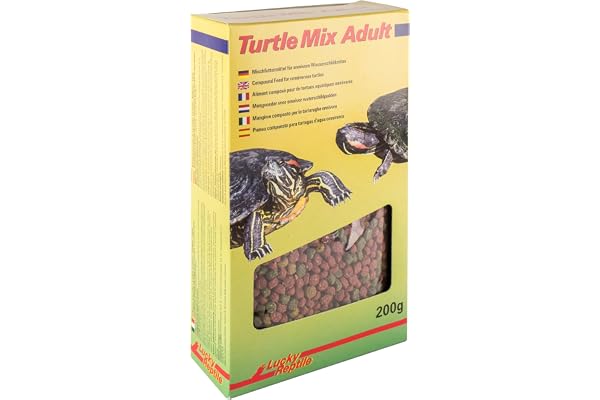 Lucky Reptile Turtle Mix Adult Nourriture pour Tortues Aquatiques avec protéines importantes et Fibres Alimentaires 200 g – Nourriture pour Tortues d'eau avec système à 3 granulés