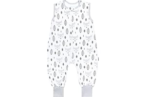 TupTam Sommerschlafsack Baby mit Füßen – Leichter Schlafsack Baby Sommer 0.5 TOG, OEKO-TEX
