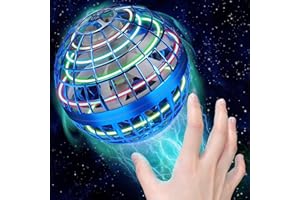 Korffe Fliegender Ball, Fliegender Spielzeug Handgesteuerter Mini Drohne mit 360 ° rotierenden LED-Leuchten für Kinder Erwachsene Flying Ball Geschenke Für Jungen Mädchen Indoor Outdoor, Blau