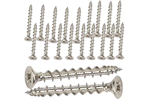 UNIVERSAL HARDWARE Door Hinge Screws, Pack of Multiple Pieces (Chrome, M4.5 x 40mm)