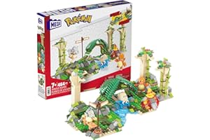 MEGA Pokémon - Rovine Abbandonate nella Giungla, set di costruzioni con 464 mattoncini e pezzi compatibili per collegarlo ad altri mondi, Giocattolo e regalo per Bambini 7+ Anni, HDL86
