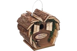 Flamingo Cassetta nido per uccelli in legno Cortesa Cuoero - 16x12x15,5cm - resistente alle intemperie - legno di pino certificato FSC