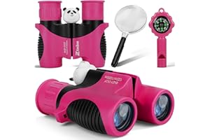 ZINBO Lornetka dla dzieci, zabawki dla dziewczynek i chłopców w wieku 3-12 lat, obserwacja ptaków, wędrówki dla 4, 5, 6, 7, 8, 9 lat, dziewczynki, chłopca, prezenty urodzinowe, zabawki na świeżym powietrzu