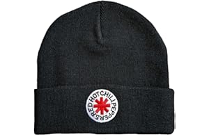 ROCKOFF TRADE Red Hot Chili Peppers - Berretto con risvolto, nero, Taglia unica