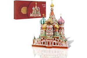 Piececool Puzzle 3D Maqueta Metal, Basílica de la Ascensión de Vasili Lugares de Interés Arquitectónico Puzzles 3D Maquetas para Montar, Maquetas para Construir Adultos y Adolescentes