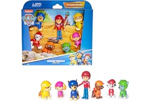 Paw Patrol - Pat Patrouille - Coffret Cadeau 7 Figurines Rescue Wheels - Figurine À Collectionner - Thème Tout-Terrain - Pat Patrouille Jouet - Cadeau Enfant 3 Ans Et + - Jouet Enfant 3 Ans Et +