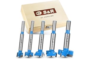 S&R Milling Cutter Set HM Shaft 8mm Wooden Case Forged Tool Steel Cutting Plates Carbide in Wooden Box