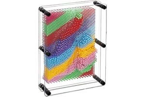 Relaxdays Obrazek do paznokci, retro gra paznokci, 15 x 20 cm, nadruk 3D, dekoracja biurka, tablica do paznokci, kolorowa