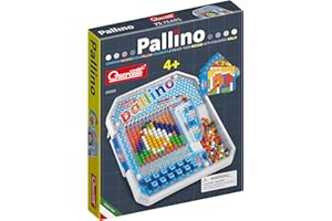 Quercetti Pallino, Giochi educativi 4 anni fino ad 8, Gioco con 6 Tessere Mosaico Bambini con Palline Colorate, Stimola Logica e Coordinazione, Giochi da Tavolo Bambini, Regalo Bambina 5 Anni