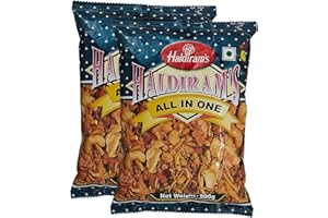 ONE STOP DEALERS Haldiram’s Savory Snacks – Easy to Carry Anywhere – Crispy, Crunchy & Spicy – Delicious Indian Namkeen Snacks – Made With Authentic Taste – Enjoy At Tea Time (All in One, Pack of 2)