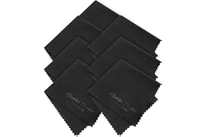 CHARLES PARKER LONDON Microfiber Glasses Cleaning Cloths, Screen Cleaning Cloths for Spectacles and Laptops – 7 Pack of Glasses Cleaner Cloth – Lint Free, Washable, Non-Scratch, Non-Smudge Microfibre Cloths (15cm x 15cm)