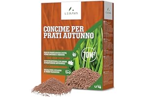 LERAVA® AUTUNNO Concime Prato [LENTO RILASCIO] - 70m² - Azoto Che Rigenera Dopo l'Estate - Potassio per Rafforzare per l'Inverno - Fertilizzante Erboso