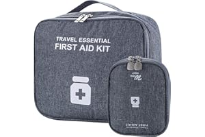 Aoyfuwell 2 Medizintaschen, Notfalltasche leer, Erste-Hilfe-Tasche, Reiseapothekentasche, medizinische Aufbewahrungstasche wasserdichte Outdoor-Reise mit großem Fassungsvermögen