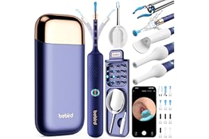 Bebird Ohrenschmalz Entferner Otoskop, 1920P HD Flexibler Ohrreiniger kamera mit Pinzette, Ohrenreiniger Kamera mit Ersatzspitzen für Ohren/Nasen/Hals-Untersuchungen,Otoskop Ohr für Erwachsene,Kinder